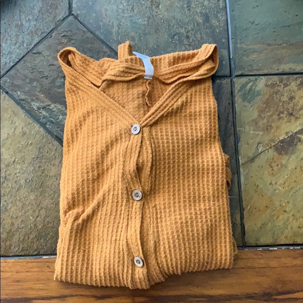 Yellow Long Sleeve Button up